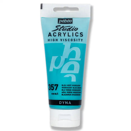 Pebeo Acrylic Studio 100ml Iridescent Blue Green (Dyna) 357