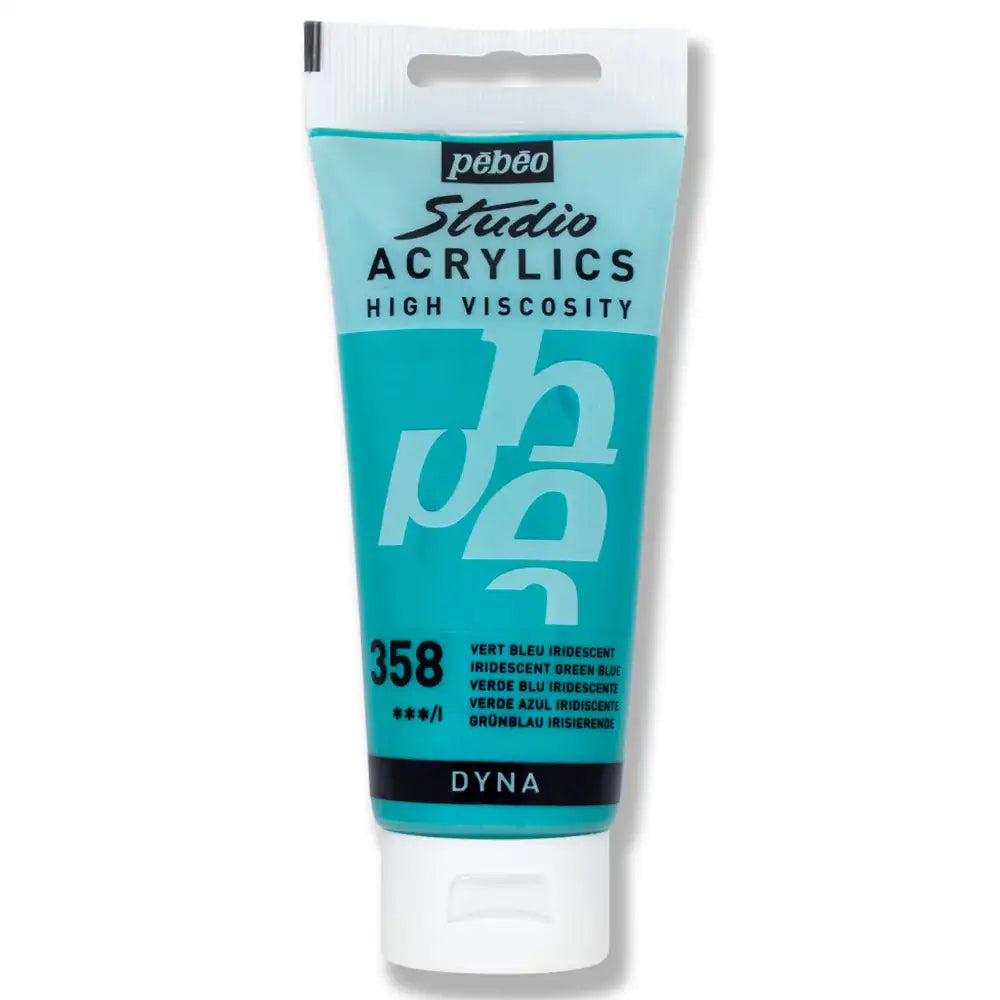 Pebeo Acrylic Studio 100ml Iridescent Green Blue (Dyna) 358