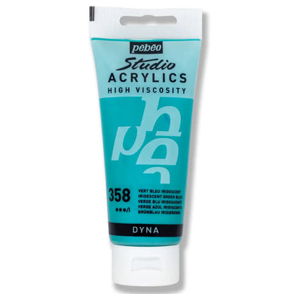 Pebeo Acrylic Studio 100ml Iridescent Green Blue (Dyna) 358