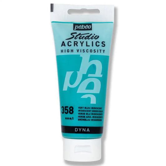 Pebeo Acrylic Studio 100ml Iridescent Green Blue (Dyna) 358