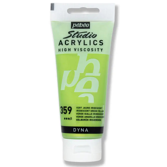Pebeo Acrylic Studio 100ml Iridescent Green Yellow (Dyna) 359