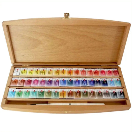 St. Petersburg White Night Watercolour Set 48'li Ahşap Kutu