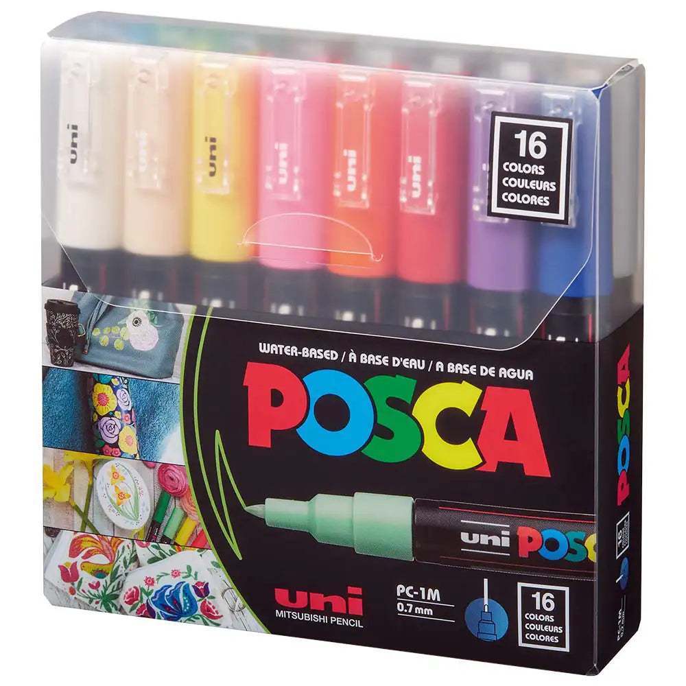 Uni Posca PC-1M(0.7mm) 16'lı Set