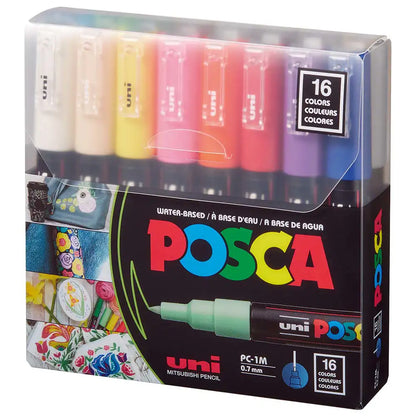 Uni Posca PC-1M(0.7mm) 16'lı Set