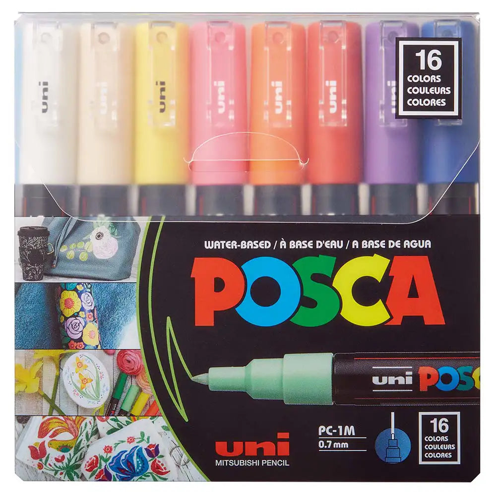 Uni Posca PC-1M(0.7mm) 16'lı Set