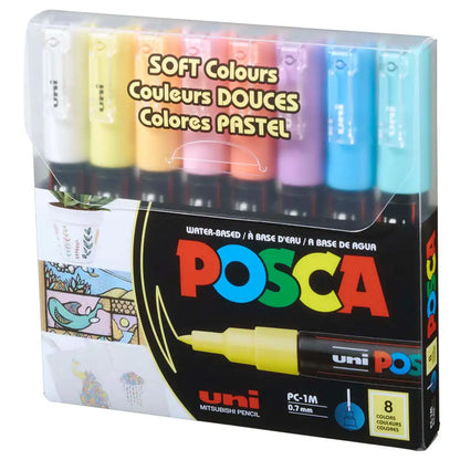 Uni Posca PC-1M(0.7mm) Soft Renkler 8'li