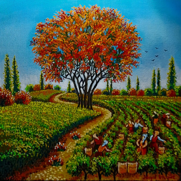 Toplayanlar Serisi -  - Tuval üzerine yağlı boya, 40 x 40 cm