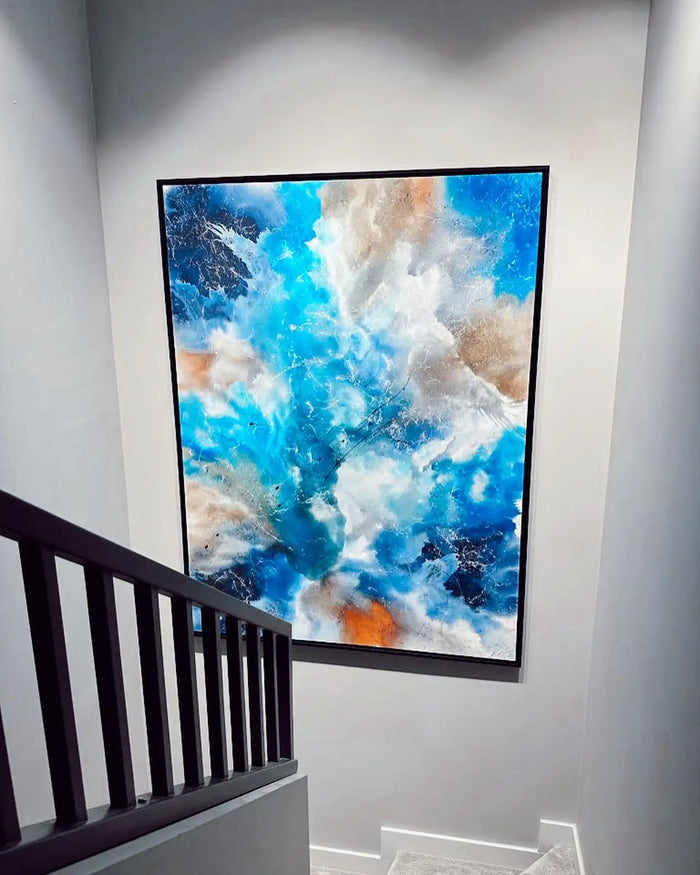 Blue Blush - 2021 - 150 x 200 cm, Acrylic and Ink on Canvas