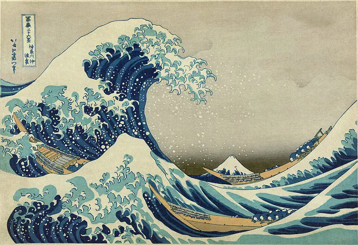 Kanagawa Oki Nami Ura - 1826–1833 - 26 x 38 cm, Renkli ahşap baskı (Ukiyo-e); Kaynak:Vikipedi