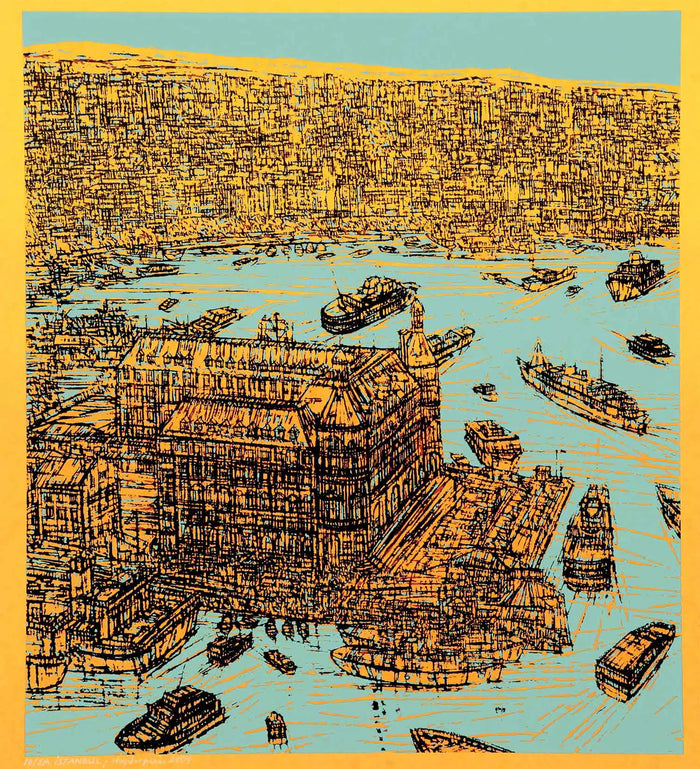 İstanbul - Haydarpaşa - 2009 - Serigrafi, 56.5 x 50 cm