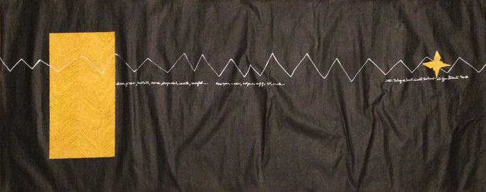 SARI DOKUNUŞ - 2017 - Tuval üzerine akrilik boya, yağlı boya, karışık gereç, 36 x 90 cm