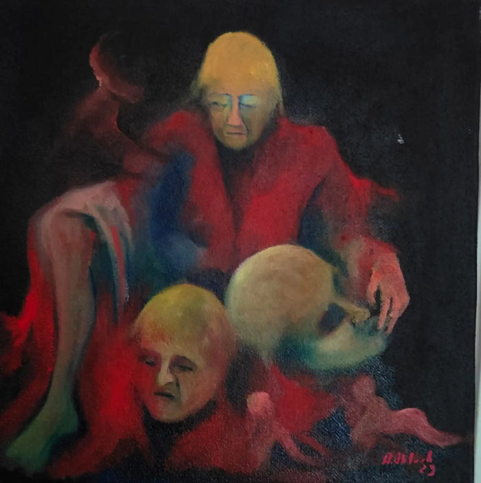 Yankılar 2 -  - Tuval üzerine yağlı boya, 30 x 30 cm