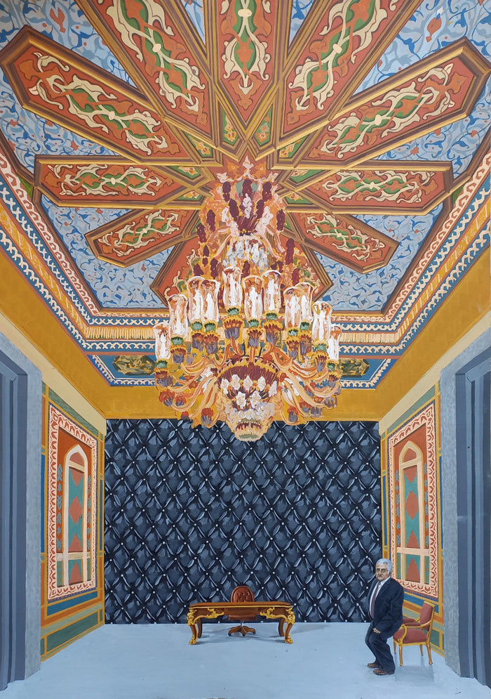 Bürokratik Bekleyiş: Portre - 2021 - Kağıt üzeri yağlı boya, 53 x 76 cm