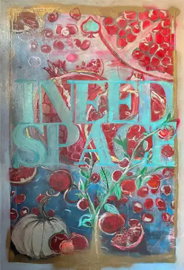 I Need Space - 2022 - Kanvas tuval üzerine karışık teknik, 80 x 119 cm