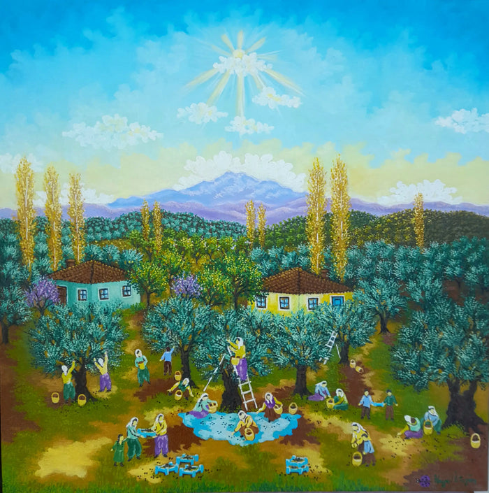 Toplayanlar Serisi -  - Tuval üzerine yağlı boya, 50 x 50 cm