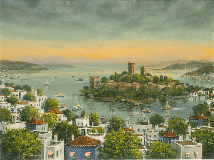Bodrum Kalesi (Sevda Gülçelik Koleksiyonu) - 2019 - 60x80 cm, Tuval Üzerine Akrilik Boya