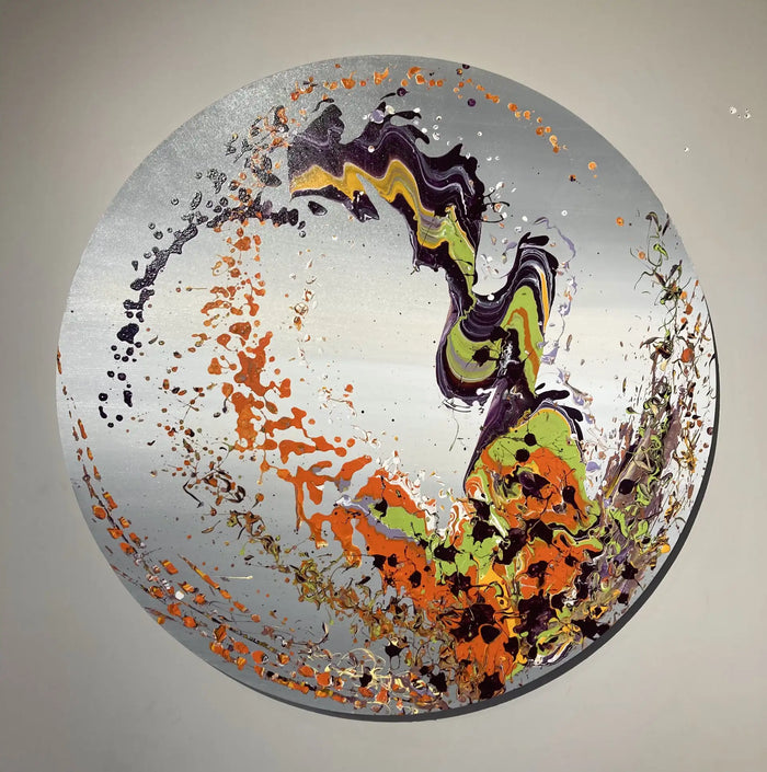 Yanında ve Karşısında - 2023 - Tuval üzerine karışık teknik, 100 cm