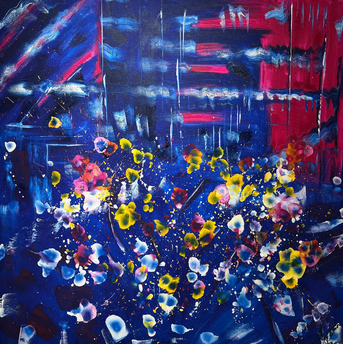 Coşku - 2024 - Tuval üzerine yağlı boya, 100 x 100 cm