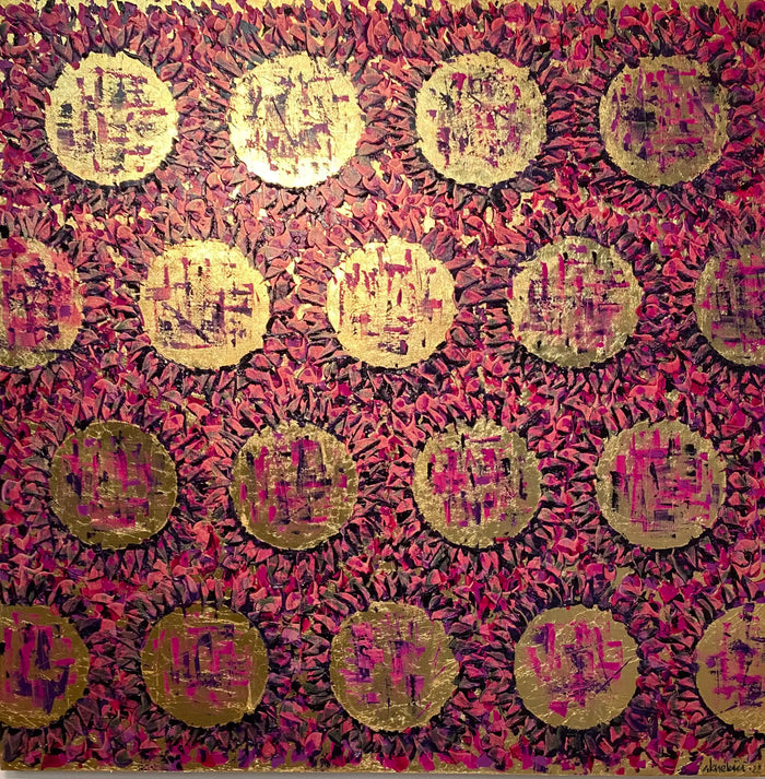 İstanbul'un Çiçekleri - 2022 - Tuval üzerine yağlı boya, 120 x 120 cm