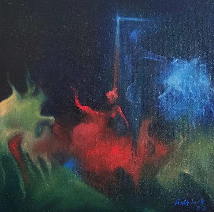 Yankılar 7 -  - Tuval üzerine yağlı boya, 30 x 30 cm