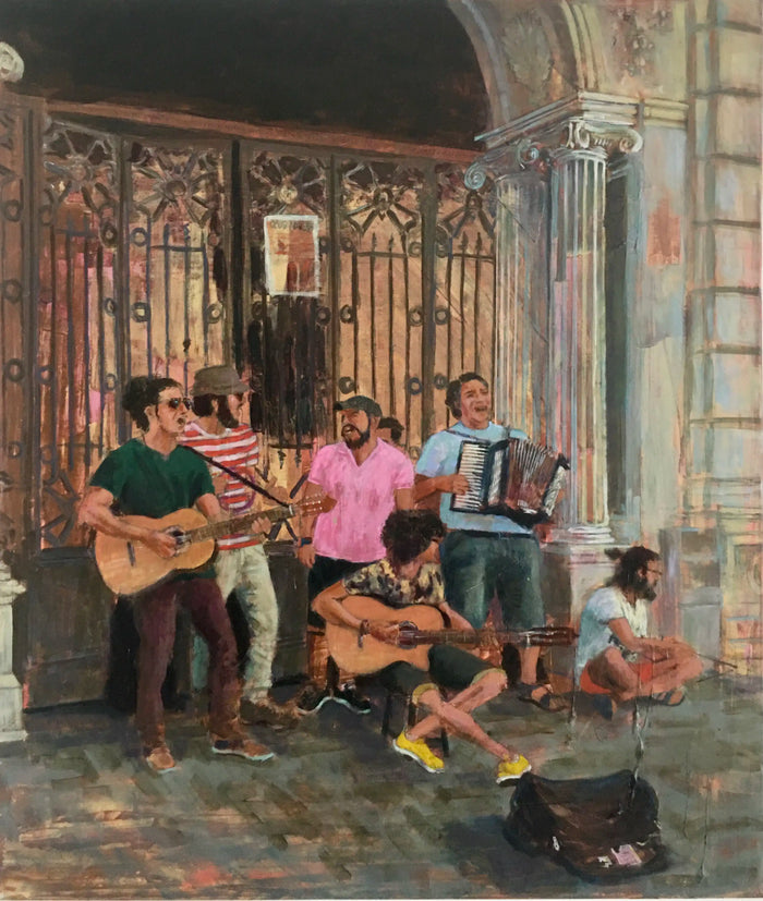 Sokak Müzisyenleri - 2021 - Tuval üzerine akrilik boya, 70 x 60 cm