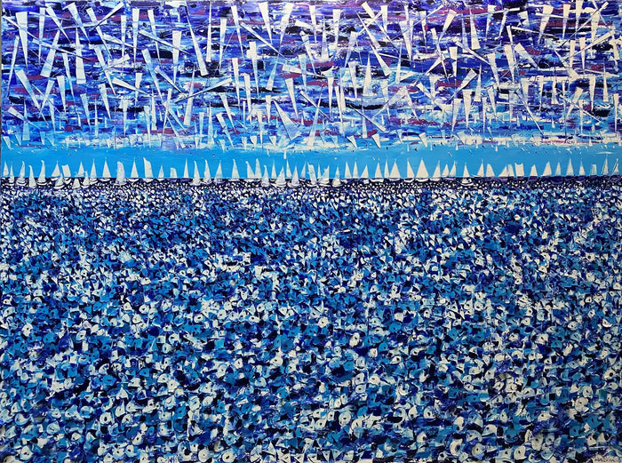 Denizde Buluşma - 2023 - Tuval üzerine yağlı boya, 150 x 200 cm
