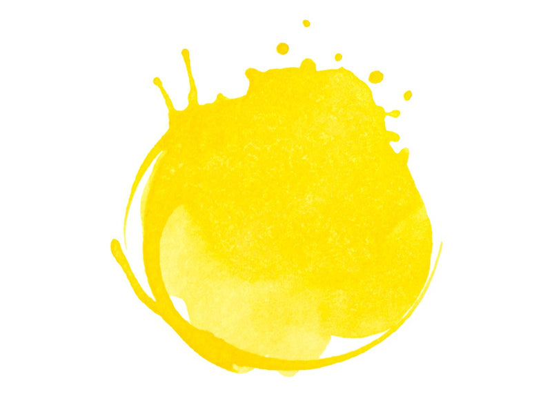 Liquitex Acrylic Ink sarı mürekkep lekesi
