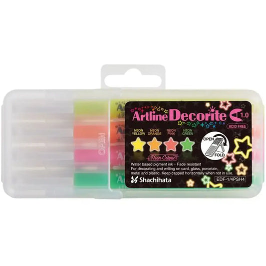 Artline Decorite Coloring Marker Boyama Kalemi 4'lü Set Neon