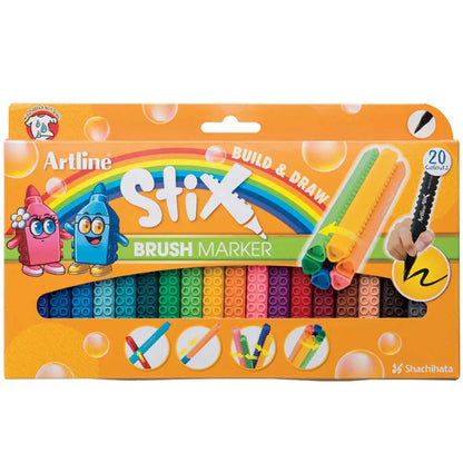 Artline Stix Brush Marker Esnek Uçlu Keçeli Kalem Seti 20 renk