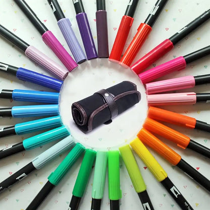 Tombow AB-T Dual Brush Pen Grafik Kalemi için Rulo Kalemlik