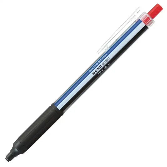 Tombow Mono Graph Lite Tükenmez Kalem 0,38mm MONO Desen - Kırmızı Mürekkep
