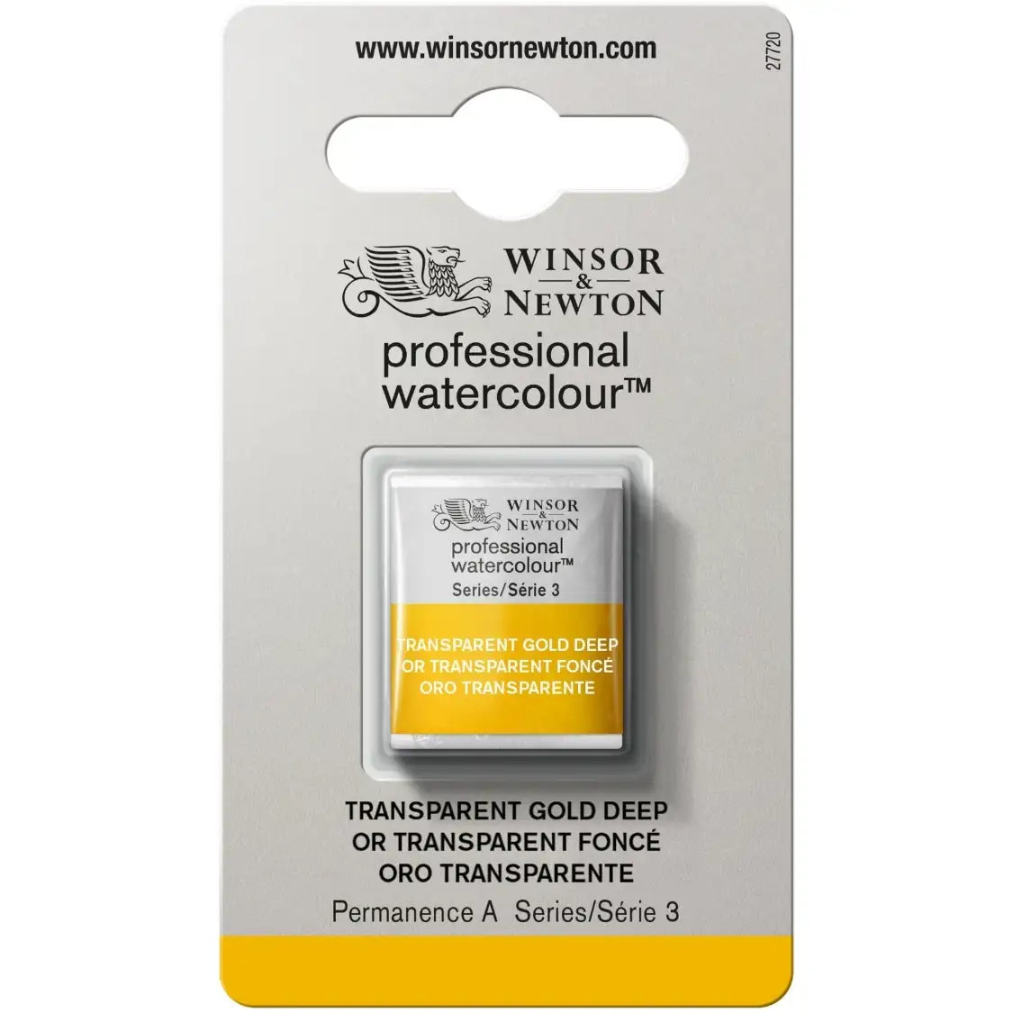 Winsor & Newton Professional Sulu Boya Transparent Gold Deep (Quinacridone Gold) 547 S.3 (Yarım Tablet)