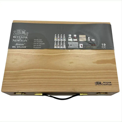 Winsor & Newton Artists Yağlı Boya Studio Ahşap Kutulu Seti (8x37ml + Aksesuarlar)