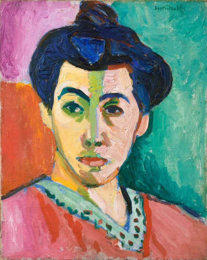 Portrait of Madame Matisse, The Green Line - 1905 - Tuval üzerine yağlıboya