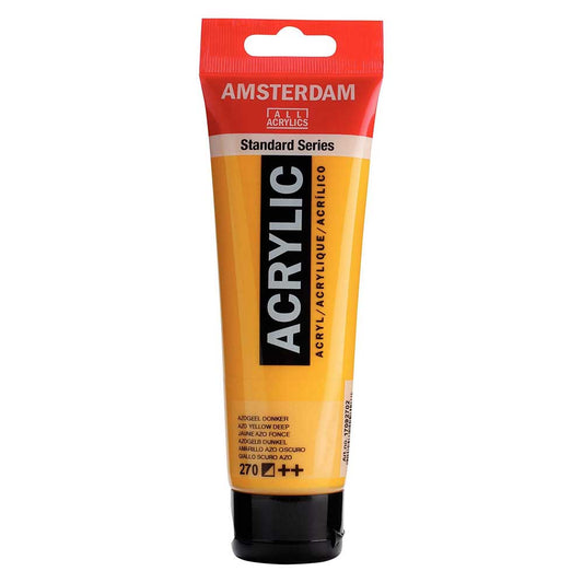 Talens Amsterdam Acrylic 120ml Azo Yellow Deep 270 ön cephe etiketi