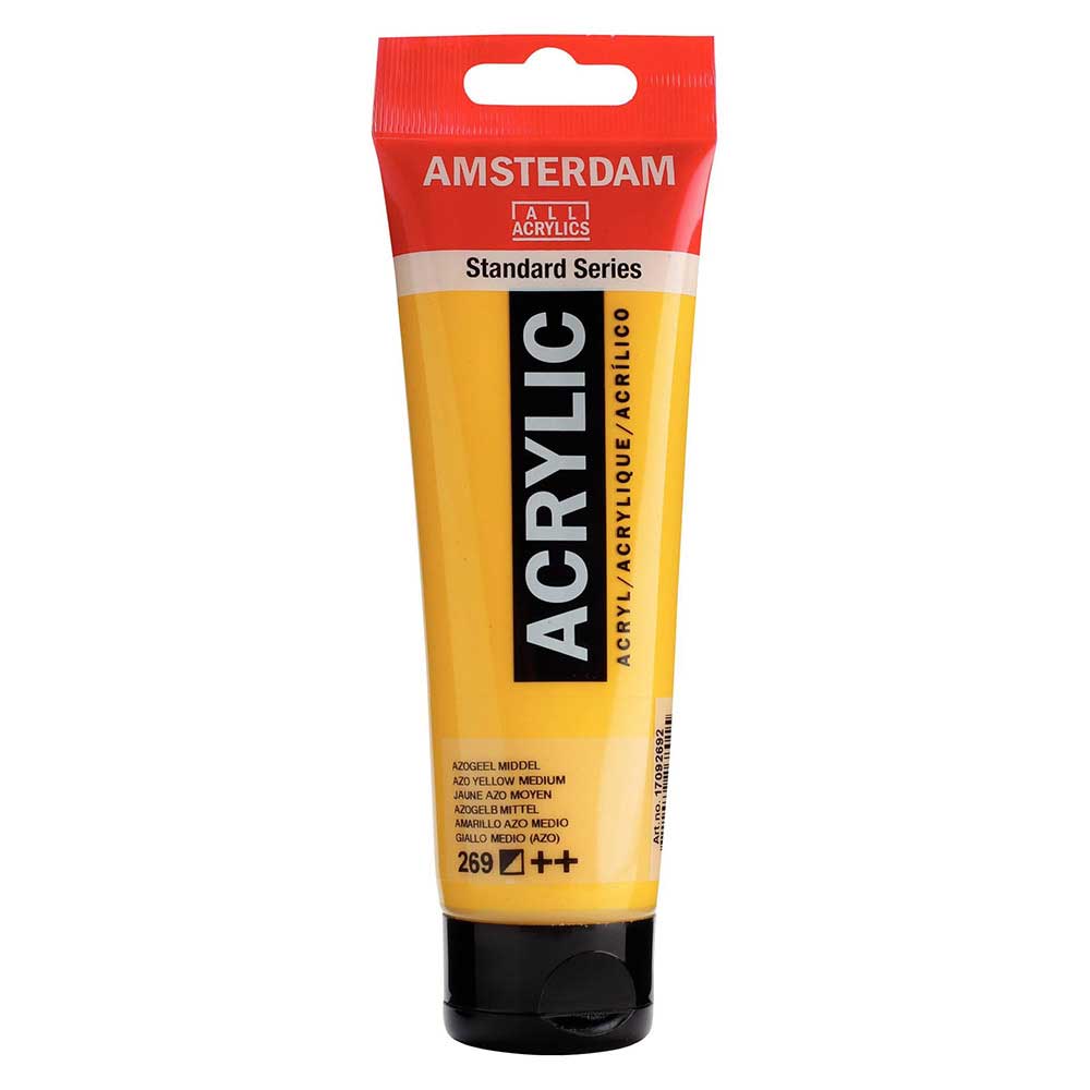 Talens Amsterdam Acrylic 120ml Azo Yellow Medium 269 ön cephe etiketi