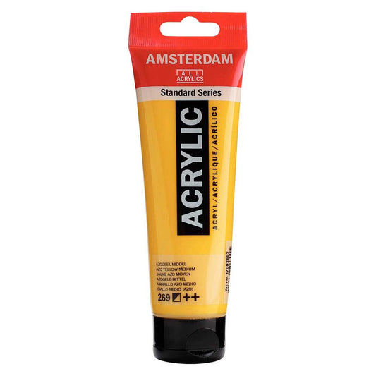 Talens Amsterdam Acrylic 120ml Azo Yellow Medium 269 ön cephe etiketi