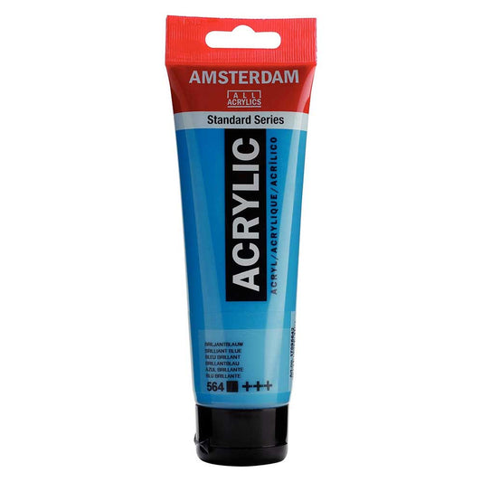 Talens Amsterdam Acrylic 120ml Brilliant Blue 564 ön cephe etiketi