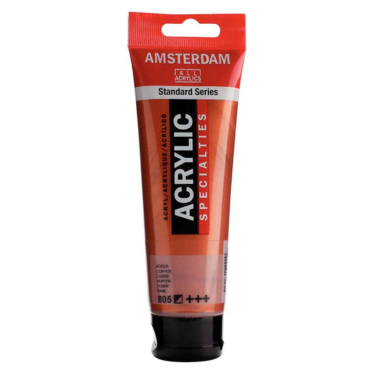 Talens Amsterdam Acrylic 120ml Copper 805 S.2 ön cephe etiketi