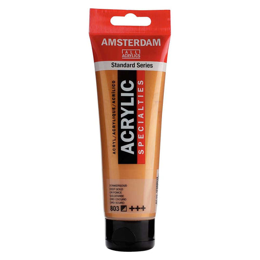 Talens Amsterdam Acrylic 120ml Deep Gold 803 S.2 ön cephe etiketi