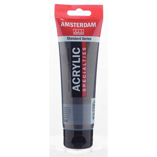 Talens Amsterdam Acrylic 120ml Graphite 840 S.2 ön cephe etiketi