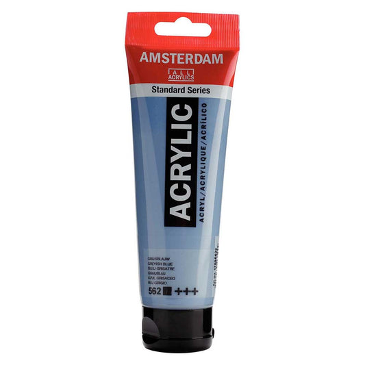 Talens Amsterdam Acrylic 120ml Greyish Blue 562 ön cephe etiketi