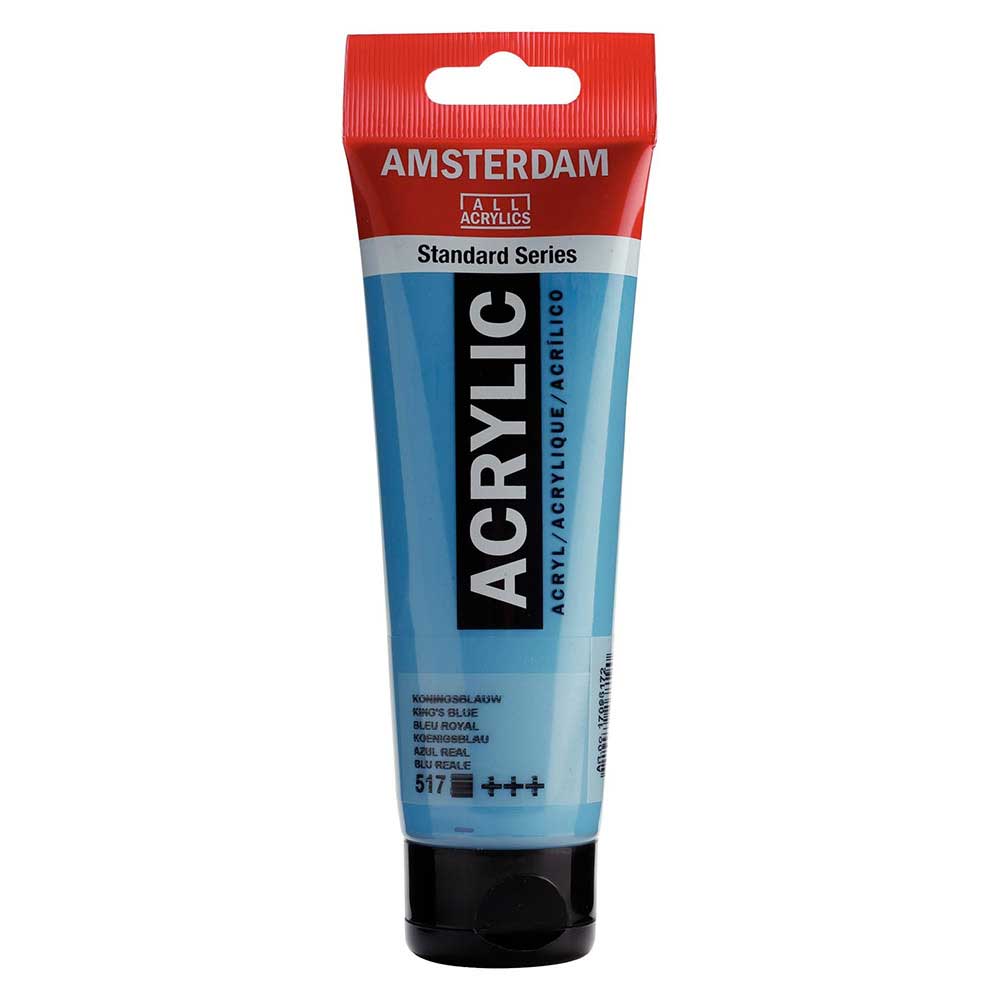 Talens Amsterdam Acrylic 120ml Kings Blue 517 ön cephe etiketi