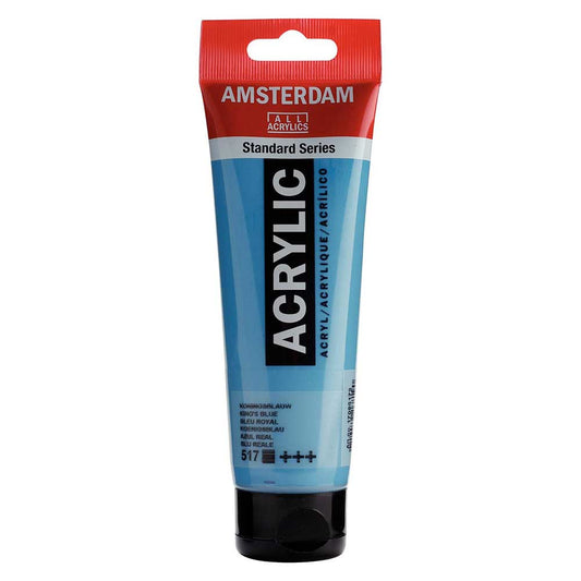 Talens Amsterdam Acrylic 120ml Kings Blue 517 ön cephe etiketi