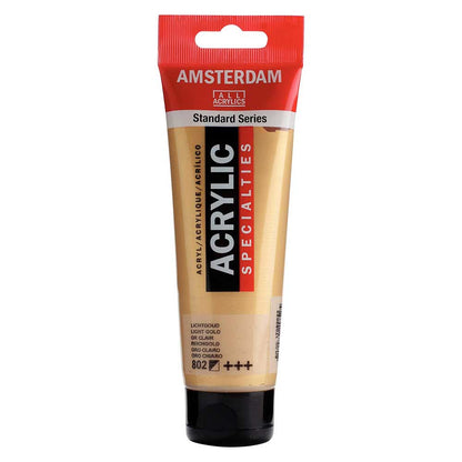 Talens Amsterdam Acrylic 120ml Light Gold 802 S.2 ön cephe etiketi