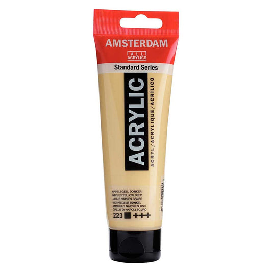 Talens Amsterdam Acrylic 120ml Naples Yellow Deep 223 ön cephe etiketi