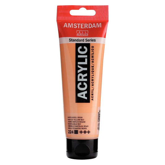Talens Amsterdam Acrylic 120ml Naples Yellow Red 224 ön cephe etiketi