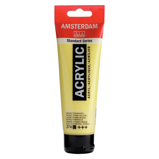 Talens Amsterdam Acrylic 120ml Nickel Titanium Yellow 274 ön cephe etiketi