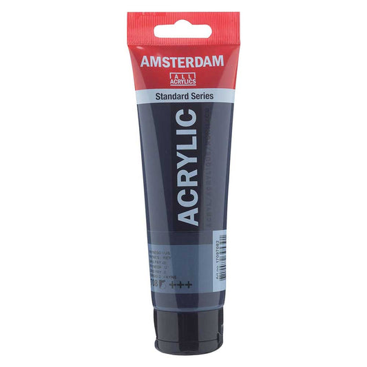 Talens Amsterdam Acrylic 120ml Paynes Grey 708 ön cephe etiketi