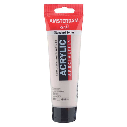 Talens Amsterdam Acrylic 120ml Pearl Red 819 S.2 ön cephe etiketi